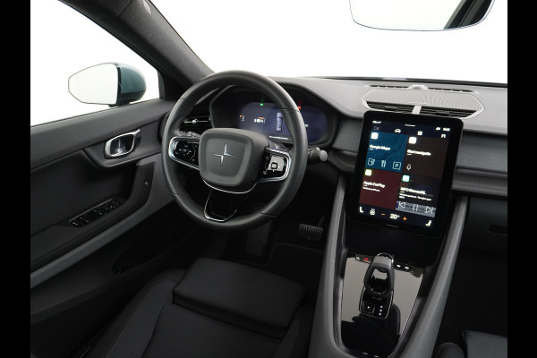 Polestar 2 AUT. 408 pk Long Range Dual Motor 78kWh Trekhaak Panoramadak Keyless-Start-Open(via GSM!) Electr.Stoelen Verwarmd+Achterbank+Stu Verkeersbord detectie Regen-Lichtsensor Virtual-Cockpit Home-Link Uitparkeer+Bots waarschuwing Autonoom-Rem Lane Assist Keyless Connected services Draadloze telefoonlader 1.500kg Trekvermogen 660Nm! €61.000 nieuw!