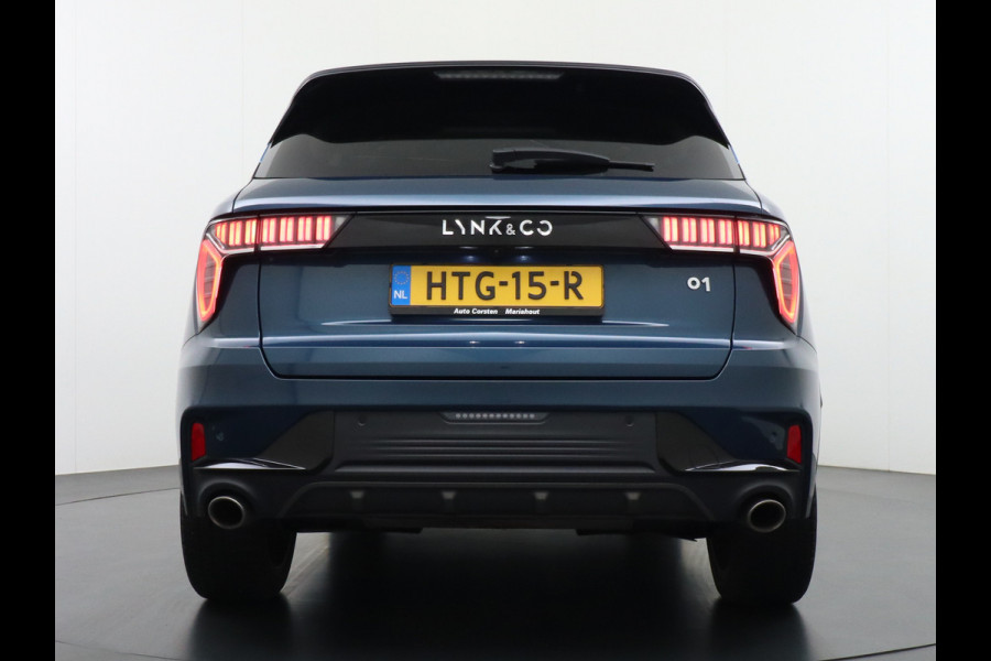 Lynk & Co 01 1.5 PHEV AUT-7 261pk Pano-Schuif-K-dak 20" 360°Camera Apple Carplay Android Auto Adaptive-Cruise Navi Pdc Ecc Keyless Led Plug-I Elek.Memory.Stoel File assistent Dodehoek detector Elektrisch bedienbare achterklep Rijstrooksensor Wifi Verkeersbord detectie 425Nm koppel 3,7kw laadvermogen A-label Euro 6 Hybride Benzine/Elektrisch rijden tot ca.69km 1.800kg trekvermogen