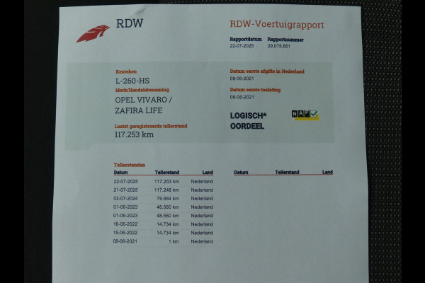 Opel Vivaro-e Combi L2 75 kWh 9 Persoons Pano/PDC/Airco/Cruise control