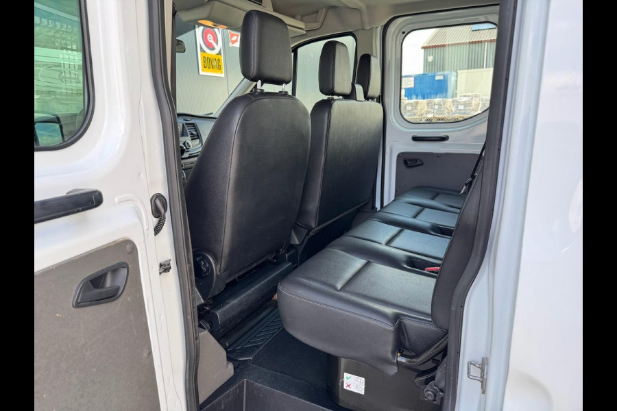 Ford Transit 350 2.0 TDCI L2H1 DC 4WD | Open laadbak | Bluetooth | Kunstleder | 7-persoons | Vierwielaandrijving | Airco | AWD 4x4