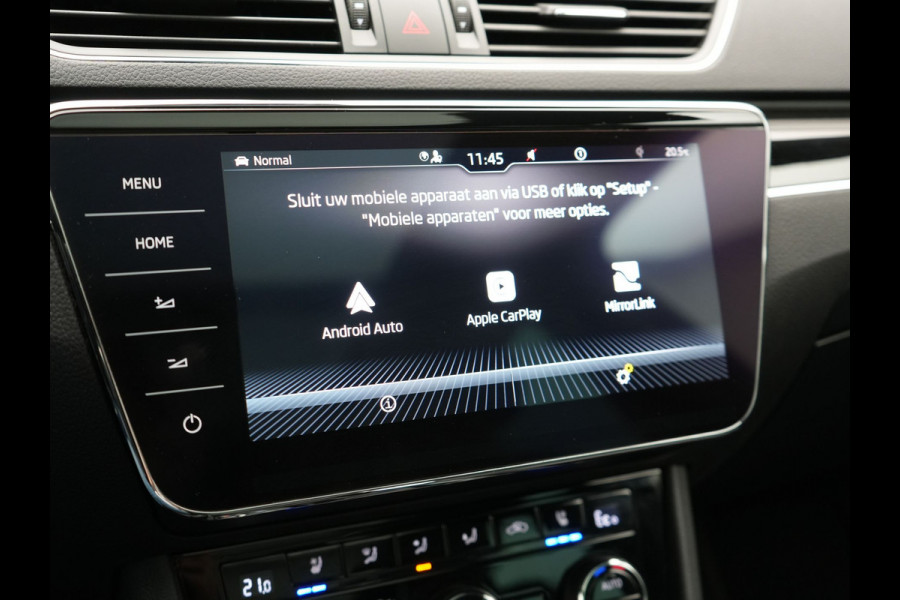 Škoda Superb Combi 1.4 TSI iV Lauren & Klement Plug In Hybrid 218pk Dealer O.H PHEV | Panodak | Adaptive Cruise | Camera | Lederen Sportstoelen Memory & Ventilatie |  Crystal LED | Apple Carplay | Lane Assist | Stoelverwarming | Navigatie |  DAB |