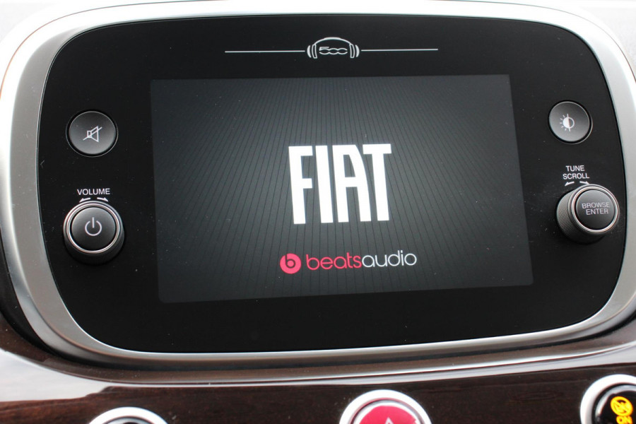 Fiat 500X Fiat 500X 1,4 Turbo 150pk Yacht Club Automaat Leder Navigatie Audio Canvas vouwdak Adaptive Cruise Control Camera Dab Led 18"Lmv Extra getint glas