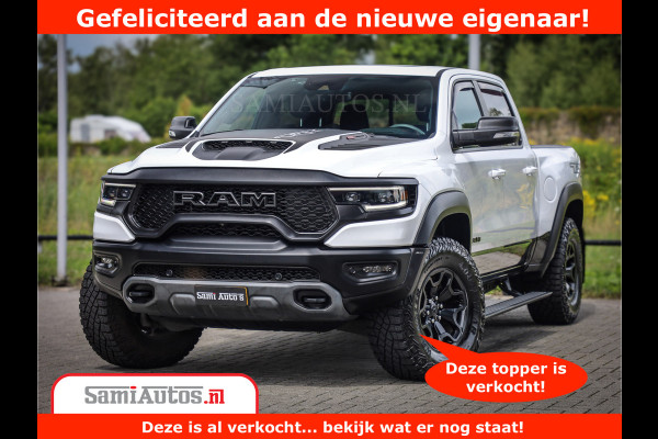 Dodge Ram 1500 TRX 6.2 V8 4x4 | HellCat 702 PK | BEAST | RAM Vol | Black Line | Comfortabele DC Dubbele Cabine met Royale 5 Zitplaatsen | Rode Stiksels | Head-Up | DashCam | Alarm |