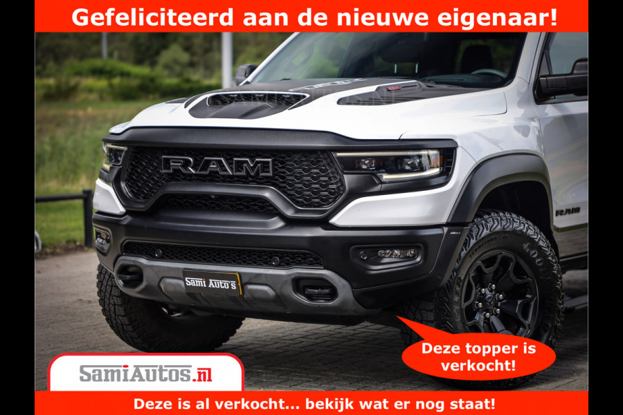 Dodge Ram 1500 TRX 6.2 V8 4x4 | HellCat 702 PK | BEAST | RAM Vol | Black Line | Comfortabele DC Dubbele Cabine met Royale 5 Zitplaatsen | Rode Stiksels | Head-Up | DashCam | Alarm |