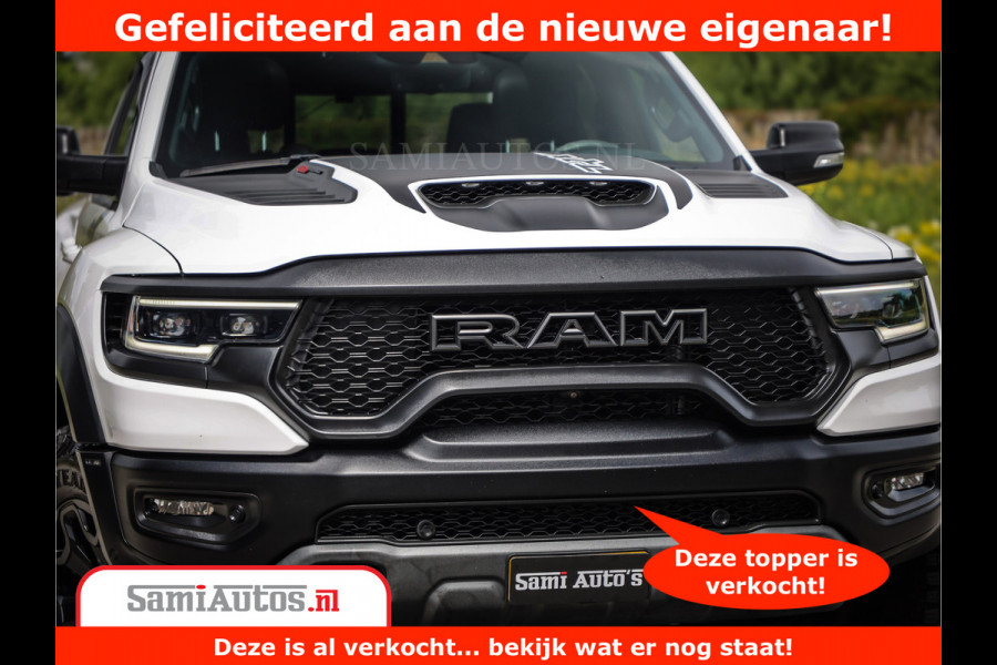 Dodge Ram 1500 TRX 6.2 V8 4x4 | HellCat 702 PK | BEAST | RAM Vol | Black Line | Comfortabele DC Dubbele Cabine met Royale 5 Zitplaatsen | Rode Stiksels | Head-Up | DashCam | Alarm |