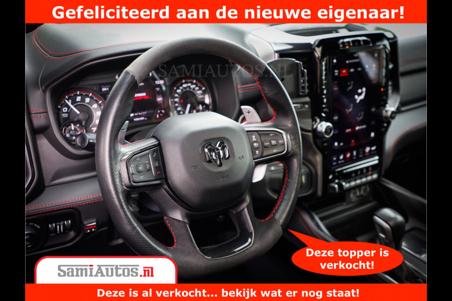 Dodge Ram 1500 TRX 6.2 V8 4x4 | HellCat 702 PK | BEAST | RAM Vol | Black Line | Comfortabele DC Dubbele Cabine met Royale 5 Zitplaatsen | Rode Stiksels | Head-Up | DashCam | Alarm |