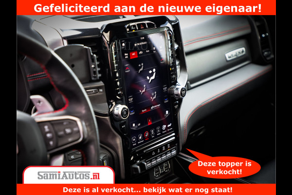 Dodge Ram 1500 TRX 6.2 V8 4x4 | HellCat 702 PK | BEAST | RAM Vol | Black Line | Comfortabele DC Dubbele Cabine met Royale 5 Zitplaatsen | Rode Stiksels | Head-Up | DashCam | Alarm |