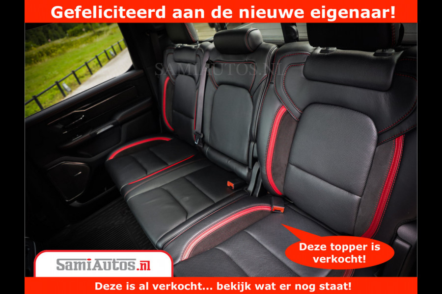 Dodge Ram 1500 TRX 6.2 V8 4x4 | HellCat 702 PK | BEAST | RAM Vol | Black Line | Comfortabele DC Dubbele Cabine met Royale 5 Zitplaatsen | Rode Stiksels | Head-Up | DashCam | Alarm |