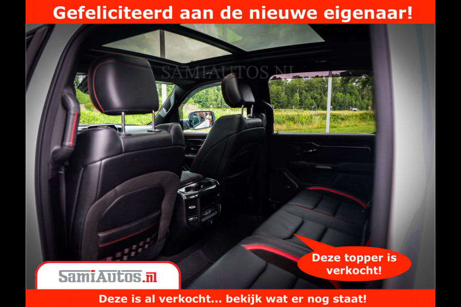 Dodge Ram 1500 TRX 6.2 V8 4x4 | HellCat 702 PK | BEAST | RAM Vol | Black Line | Comfortabele DC Dubbele Cabine met Royale 5 Zitplaatsen | Rode Stiksels | Head-Up | DashCam | Alarm |