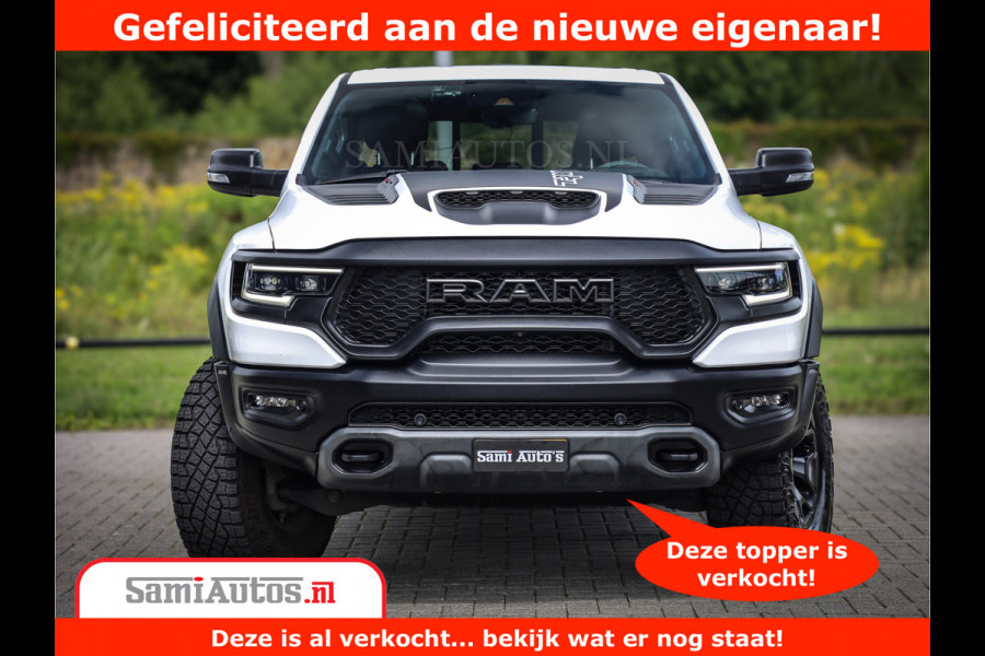 Dodge Ram 1500 TRX 6.2 V8 4x4 | HellCat 702 PK | BEAST | RAM Vol | Black Line | Comfortabele DC Dubbele Cabine met Royale 5 Zitplaatsen | Rode Stiksels | Head-Up | DashCam | Alarm |