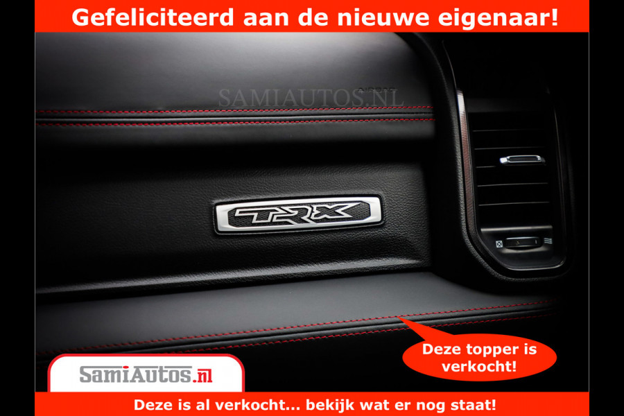 Dodge Ram 1500 TRX 6.2 V8 4x4 | HellCat 702 PK | BEAST | RAM Vol | Black Line | Comfortabele DC Dubbele Cabine met Royale 5 Zitplaatsen | Rode Stiksels | Head-Up | DashCam | Alarm |