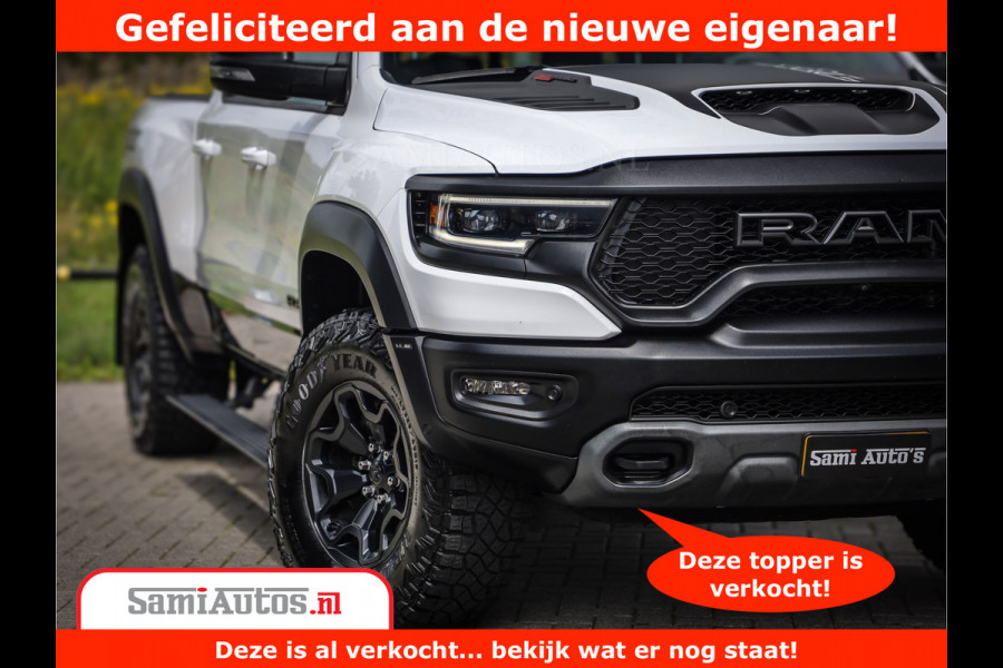 Dodge Ram 1500 TRX 6.2 V8 4x4 | HellCat 702 PK | BEAST | RAM Vol | Black Line | Comfortabele DC Dubbele Cabine met Royale 5 Zitplaatsen | Rode Stiksels | Head-Up | DashCam | Alarm |