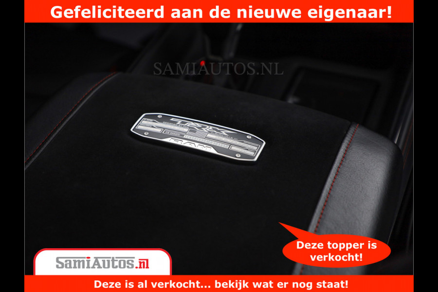 Dodge Ram 1500 TRX 6.2 V8 4x4 | HellCat 702 PK | BEAST | RAM Vol | Black Line | Comfortabele DC Dubbele Cabine met Royale 5 Zitplaatsen | Rode Stiksels | Head-Up | DashCam | Alarm |