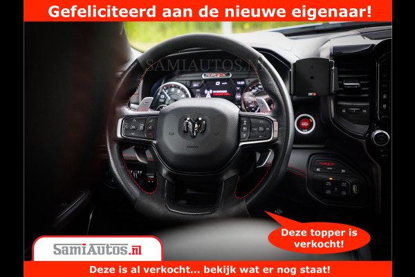 Dodge Ram 1500 TRX 6.2 V8 4x4 | HellCat 702 PK | BEAST | RAM Vol | Black Line | Comfortabele DC Dubbele Cabine met Royale 5 Zitplaatsen | Rode Stiksels | Head-Up | DashCam | Alarm |