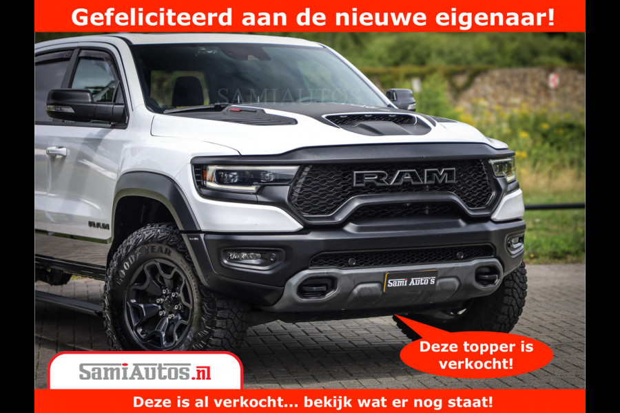 Dodge Ram 1500 TRX 6.2 V8 4x4 | HellCat 702 PK | BEAST | RAM Vol | Black Line | Comfortabele DC Dubbele Cabine met Royale 5 Zitplaatsen | Rode Stiksels | Head-Up | DashCam | Alarm |