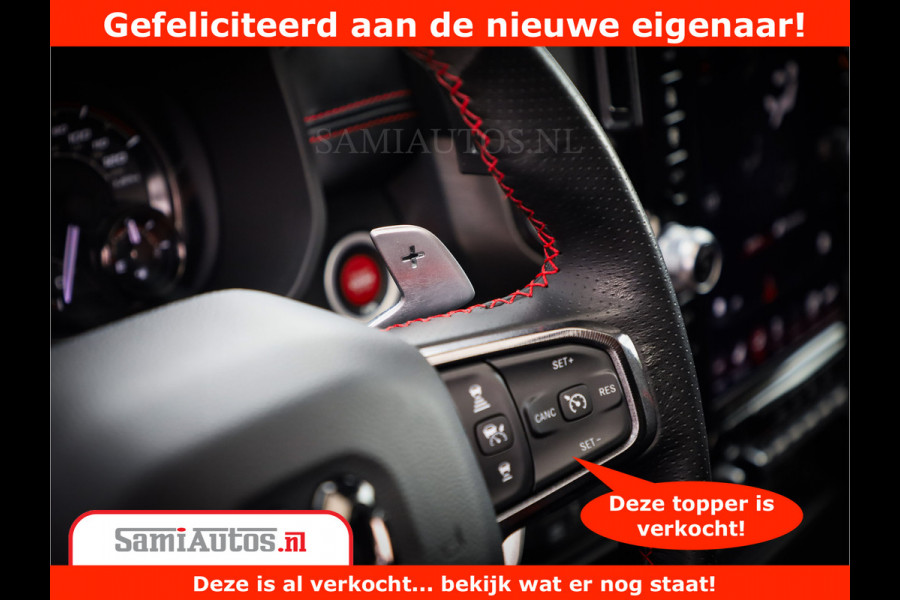 Dodge Ram 1500 TRX 6.2 V8 4x4 | HellCat 702 PK | BEAST | RAM Vol | Black Line | Comfortabele DC Dubbele Cabine met Royale 5 Zitplaatsen | Rode Stiksels | Head-Up | DashCam | Alarm |