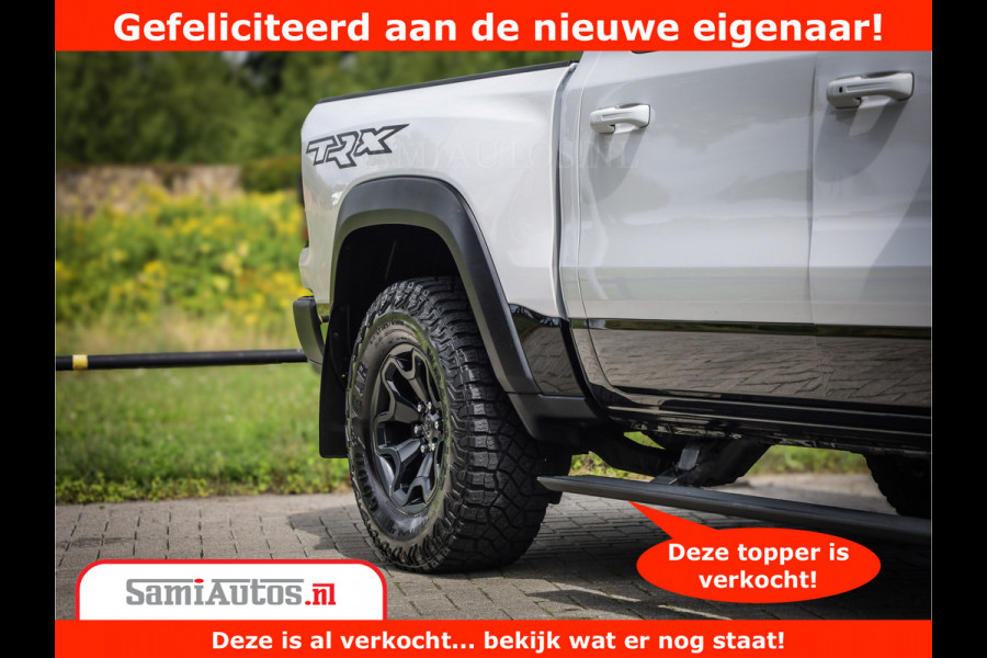 Dodge Ram 1500 TRX 6.2 V8 4x4 | HellCat 702 PK | BEAST | RAM Vol | Black Line | Comfortabele DC Dubbele Cabine met Royale 5 Zitplaatsen | Rode Stiksels | Head-Up | DashCam | Alarm |