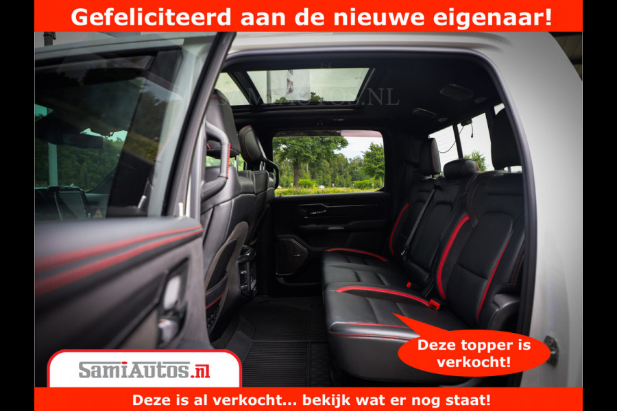 Dodge Ram 1500 TRX 6.2 V8 4x4 | HellCat 702 PK | BEAST | RAM Vol | Black Line | Comfortabele DC Dubbele Cabine met Royale 5 Zitplaatsen | Rode Stiksels | Head-Up | DashCam | Alarm |