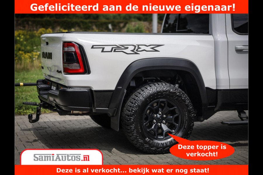 Dodge Ram 1500 TRX 6.2 V8 4x4 | HellCat 702 PK | BEAST | RAM Vol | Black Line | Comfortabele DC Dubbele Cabine met Royale 5 Zitplaatsen | Rode Stiksels | Head-Up | DashCam | Alarm |