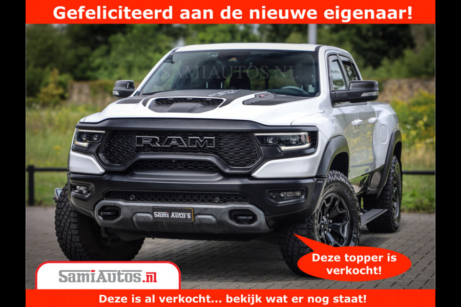 Dodge Ram 1500 TRX 6.2 V8 4x4 | HellCat 702 PK | BEAST | RAM Vol | Black Line | Comfortabele DC Dubbele Cabine met Royale 5 Zitplaatsen | Rode Stiksels | Head-Up | DashCam | Alarm |