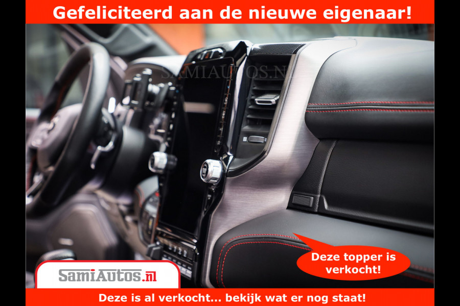 Dodge Ram 1500 TRX 6.2 V8 4x4 | HellCat 702 PK | BEAST | RAM Vol | Black Line | Comfortabele DC Dubbele Cabine met Royale 5 Zitplaatsen | Rode Stiksels | Head-Up | DashCam | Alarm |