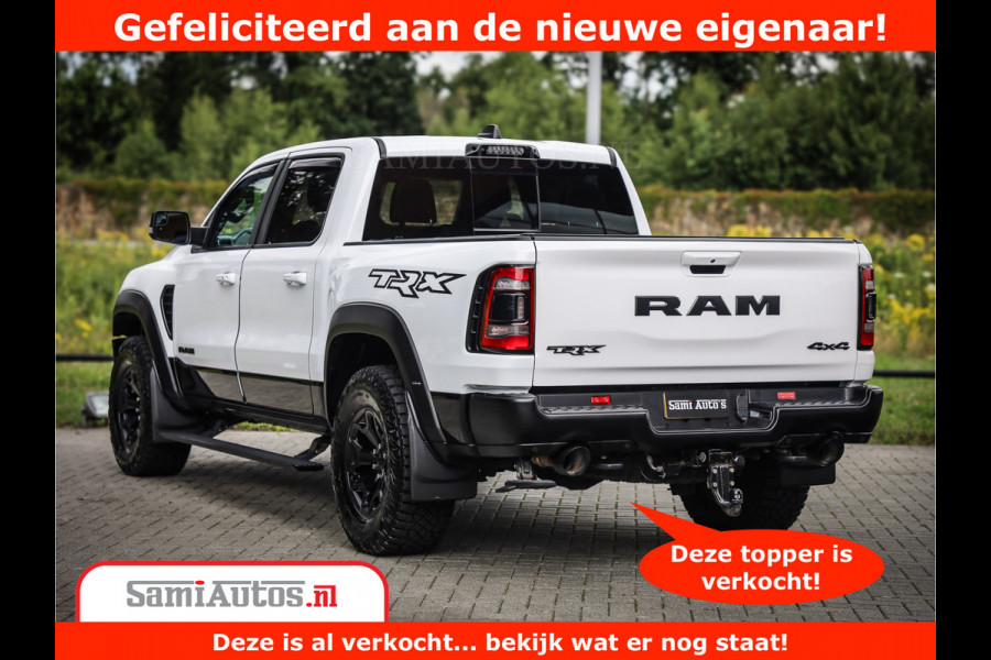Dodge Ram 1500 TRX 6.2 V8 4x4 | HellCat 702 PK | BEAST | RAM Vol | Black Line | Comfortabele DC Dubbele Cabine met Royale 5 Zitplaatsen | Rode Stiksels | Head-Up | DashCam | Alarm |