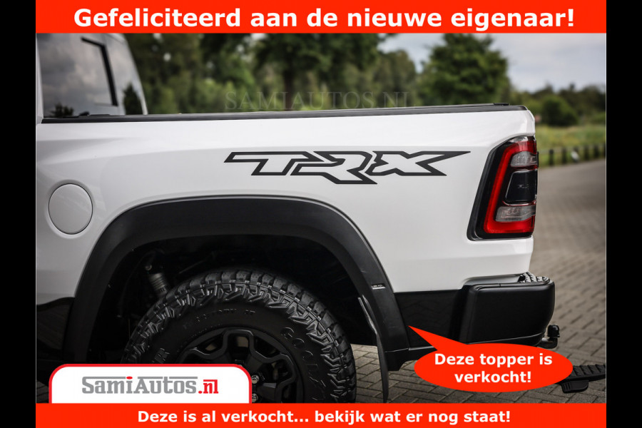 Dodge Ram 1500 TRX 6.2 V8 4x4 | HellCat 702 PK | BEAST | RAM Vol | Black Line | Comfortabele DC Dubbele Cabine met Royale 5 Zitplaatsen | Rode Stiksels | Head-Up | DashCam | Alarm |