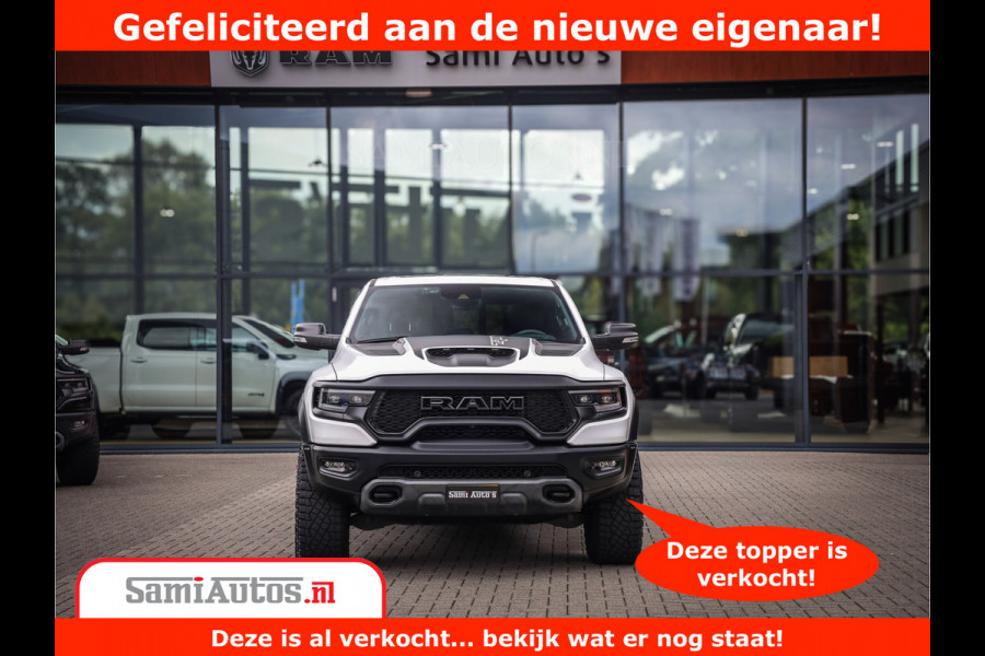 Dodge Ram 1500 TRX 6.2 V8 4x4 | HellCat 702 PK | BEAST | RAM Vol | Black Line | Comfortabele DC Dubbele Cabine met Royale 5 Zitplaatsen | Rode Stiksels | Head-Up | DashCam | Alarm |