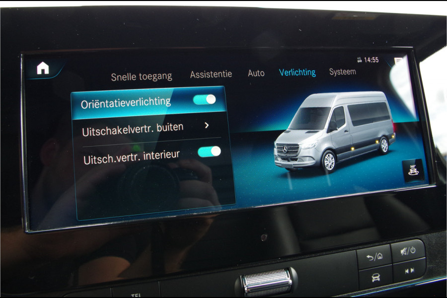 Mercedes-Benz Sprinter 319 3.0 V6 CDI L2H2 > 191pk/Luxe Bus/Dubbele schuifdeur/ LED/Leer/Elektrisch verstelbare stoelen
