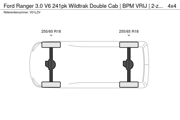 Ford Ranger 3.0 V6 241pk Wildtrak Double Cab | BPM VRIJ | 2-zits | Trekhaak 3500KG | Elekt. Rollo | 360 camera | Navi | B&O audio