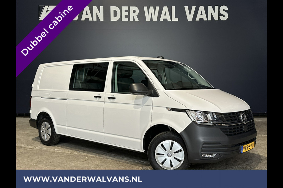 Volkswagen Transporter 2.0 TDI L2H1 Dubbele Cabine Euro6 Airco | 5-Zits | Navigatie | Trekhaak | Apple Carplay Android Auto, Cruisecontrol, Parkeersensoren
