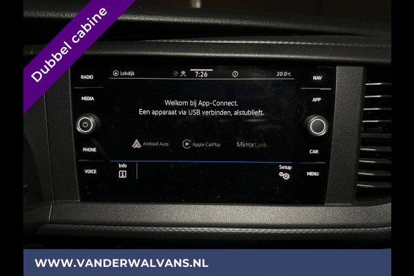 Volkswagen Transporter 2.0 TDI L2H1 Dubbele Cabine Euro6 Airco | 5-Zits | Navigatie | Trekhaak | Apple Carplay Android Auto, Cruisecontrol, Parkeersensoren