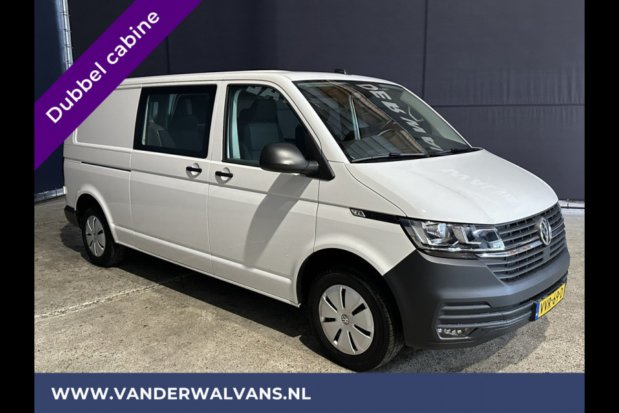 Volkswagen Transporter 2.0 TDI L2H1 Dubbele Cabine Euro6 Airco | 5-Zits | Navigatie | Trekhaak | Apple Carplay Android Auto, Cruisecontrol, Parkeersensoren