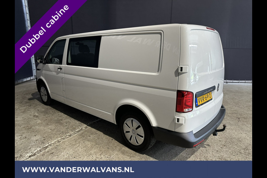 Volkswagen Transporter 2.0 TDI L2H1 Dubbele Cabine Euro6 Airco | 5-Zits | Navigatie | Trekhaak | Apple Carplay Android Auto, Cruisecontrol, Parkeersensoren