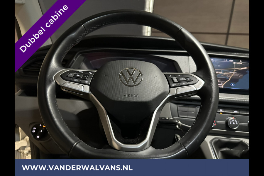 Volkswagen Transporter 2.0 TDI L2H1 Dubbele Cabine Euro6 Airco | 5-Zits | Navigatie | 2200kg Trekhaak | Apple Carplay Android Auto, Cruisecontrol, Parkeersensoren