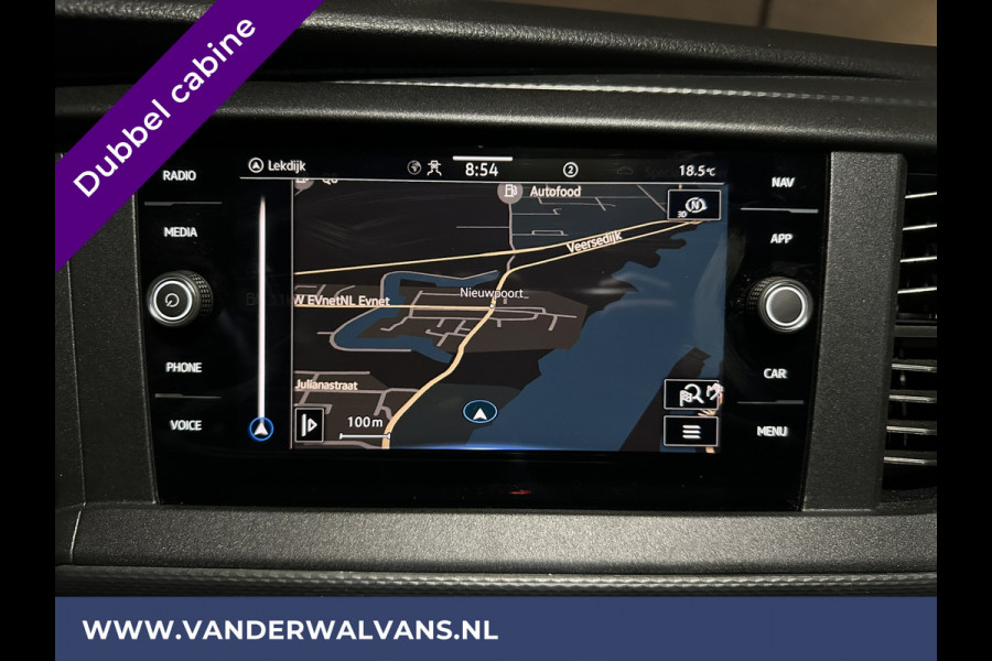 Volkswagen Transporter 2.0 TDI L2H1 Dubbele Cabine Euro6 Airco | 5-Zits | Navigatie | 2200kg Trekhaak | Apple Carplay Android Auto, Cruisecontrol, Parkeersensoren