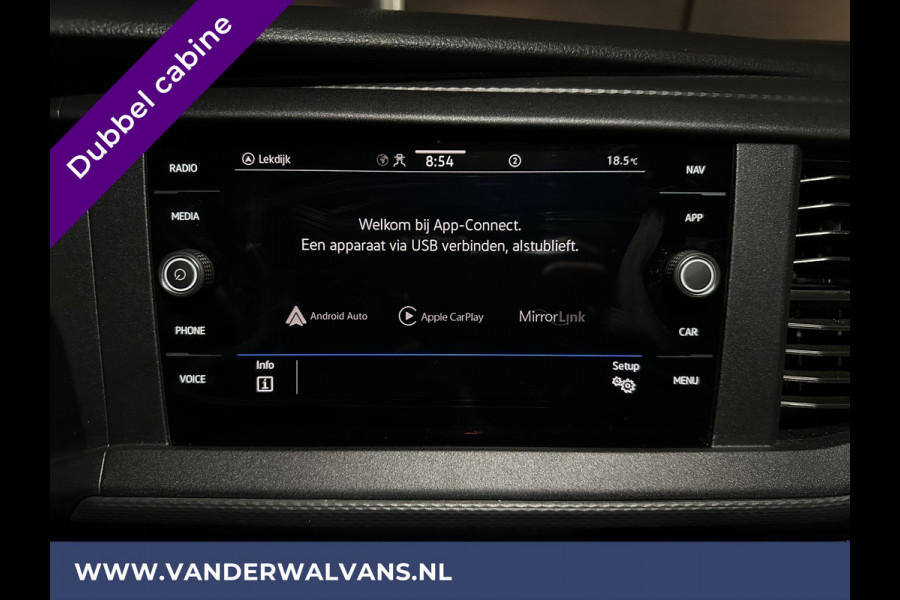 Volkswagen Transporter 2.0 TDI L2H1 Dubbele Cabine Euro6 Airco | 5-Zits | Navigatie | 2200kg Trekhaak | Apple Carplay Android Auto, Cruisecontrol, Parkeersensoren