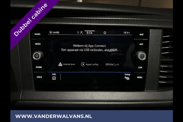 Volkswagen Transporter 2.0 TDI L2H1 Dubbele Cabine Euro6 Airco | 5-Zits | Navigatie | 2200kg Trekhaak | Apple Carplay Android Auto, Cruisecontrol, Parkeersensoren