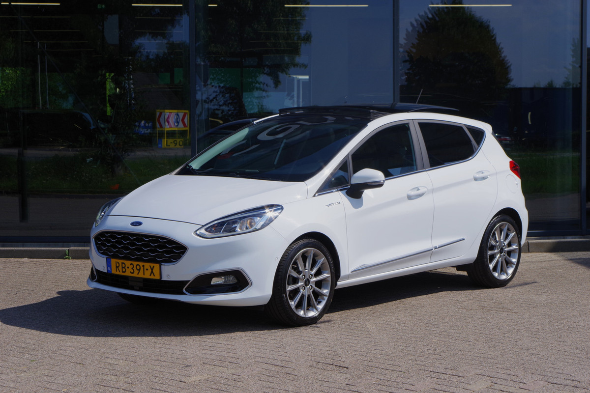 Ford Fiesta 1.0 EcoBoost 125 PK Vignale, Panoramadak, Keyless, Leder, B&O Sound, Adap. Cruise Control, Camera, Carplay Ford Fiesta 1.0 EcoBoost 125 PK Vignale, Panoramadak, Keyless, Leder, B&O Sound, Adap. Cruise Control, Camera, Carplay