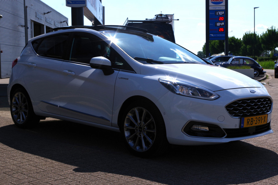 Ford Fiesta 1.0 EcoBoost 125 PK Vignale, Panoramadak, Keyless, Leder, B&O Sound, Adap. Cruise Control, Camera, Carplay