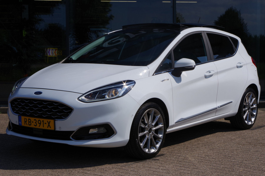 Ford Fiesta 1.0 EcoBoost 125 PK Vignale, Panoramadak, Keyless, Leder, B&O Sound, Adap. Cruise Control, Camera, Carplay