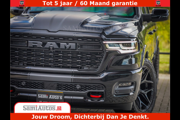 Dodge Ram 1500 Limited Night High Output 540HP 706Nm | Massage + Full Option | De Meest Luxe en Volle Pick-Up in zijn Klasse | Comfortabele Dubbele Cabine met Royale 5 Zitplaatsen | BPM vrij | Nu Leverbaar uit Voorraad | Voorraad Nr 2328 - 5157