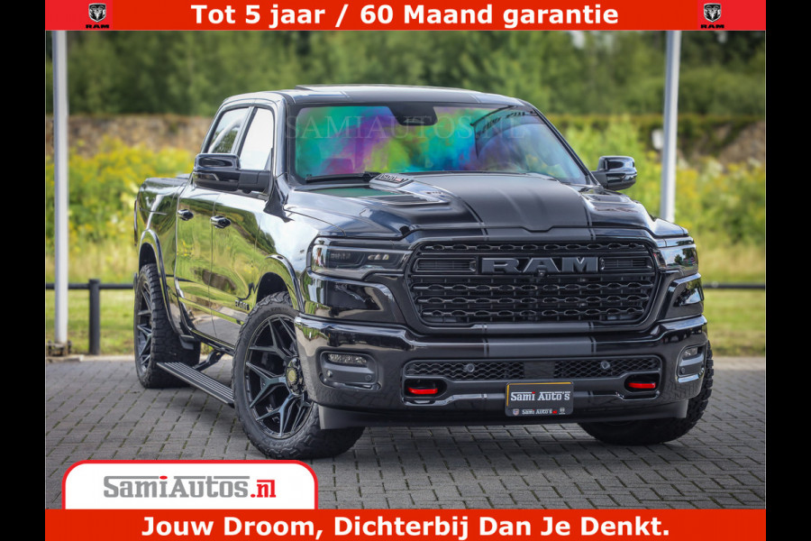Dodge Ram 1500 Limited Night High Output 540HP 706Nm | Massage + Full Option | De Meest Luxe en Volle Pick-Up in zijn Klasse | Comfortabele Dubbele Cabine met Royale 5 Zitplaatsen | BPM vrij | Nu Leverbaar uit Voorraad | Voorraad Nr 2328 - 5157