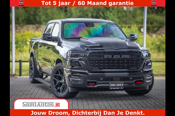 Dodge Ram 1500 Limited Night High Output 540HP 706Nm | Massage + Full Option | De Meest Luxe en Volle Pick-Up in zijn Klasse | Comfortabele Dubbele Cabine met Royale 5 Zitplaatsen | BPM vrij | Nu Leverbaar uit Voorraad | Voorraad Nr 2328 - 5157