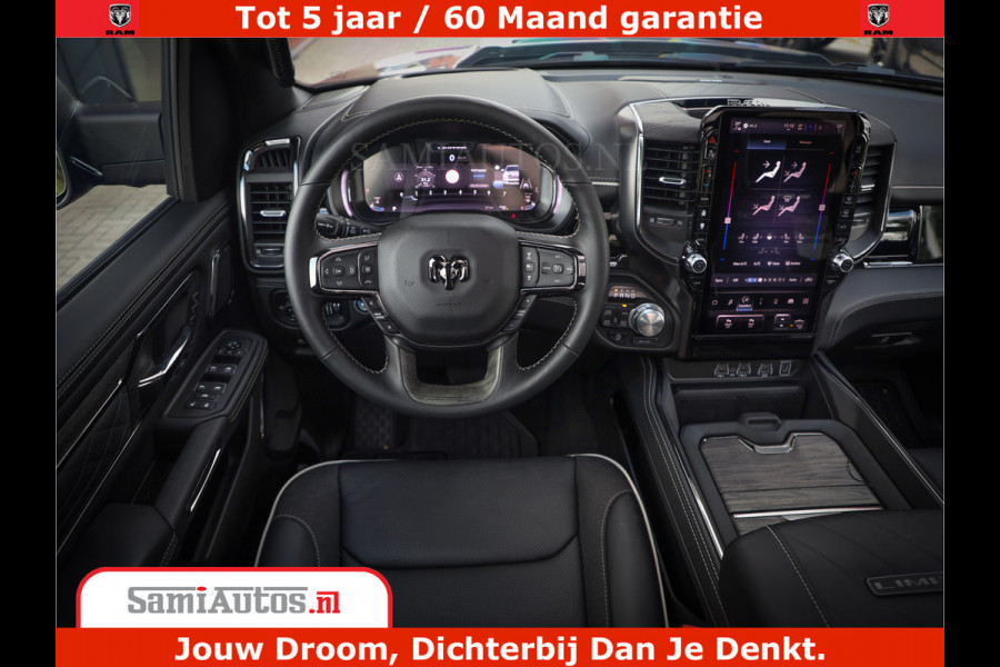 Dodge Ram 1500 Limited Night High Output 540HP 706Nm | Massage + Full Option | De Meest Luxe en Volle Pick-Up in zijn Klasse | Comfortabele Dubbele Cabine met Royale 5 Zitplaatsen | BPM vrij | Nu Leverbaar uit Voorraad | Voorraad Nr 2328 - 5157