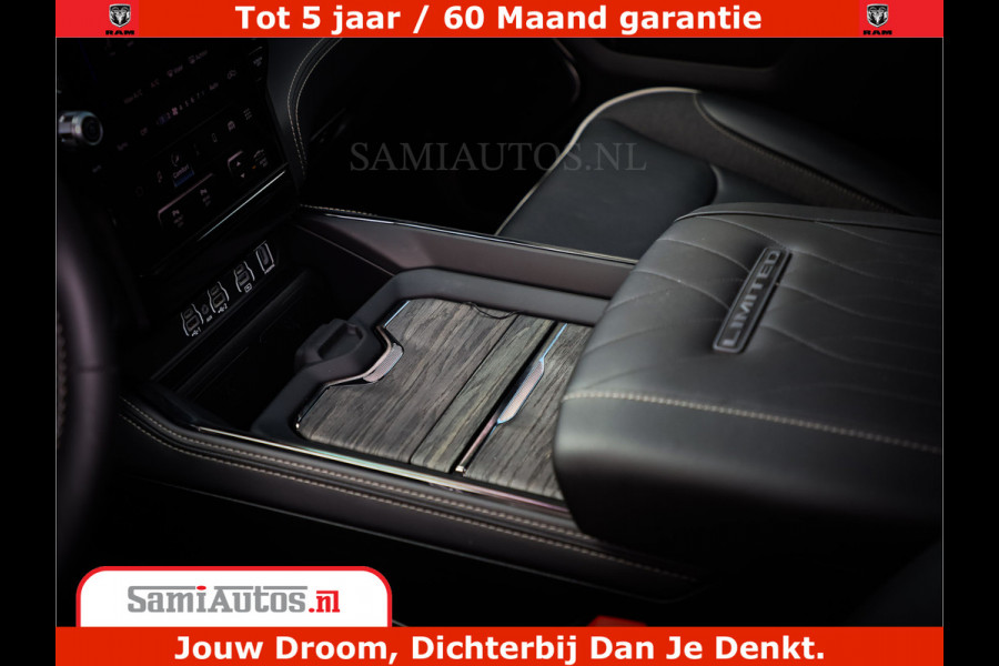 Dodge Ram 1500 Limited Night High Output 540HP 706Nm | Massage + Full Option | De Meest Luxe en Volle Pick-Up in zijn Klasse | Comfortabele Dubbele Cabine met Royale 5 Zitplaatsen | BPM vrij | Nu Leverbaar uit Voorraad | Voorraad Nr 2328 - 5157