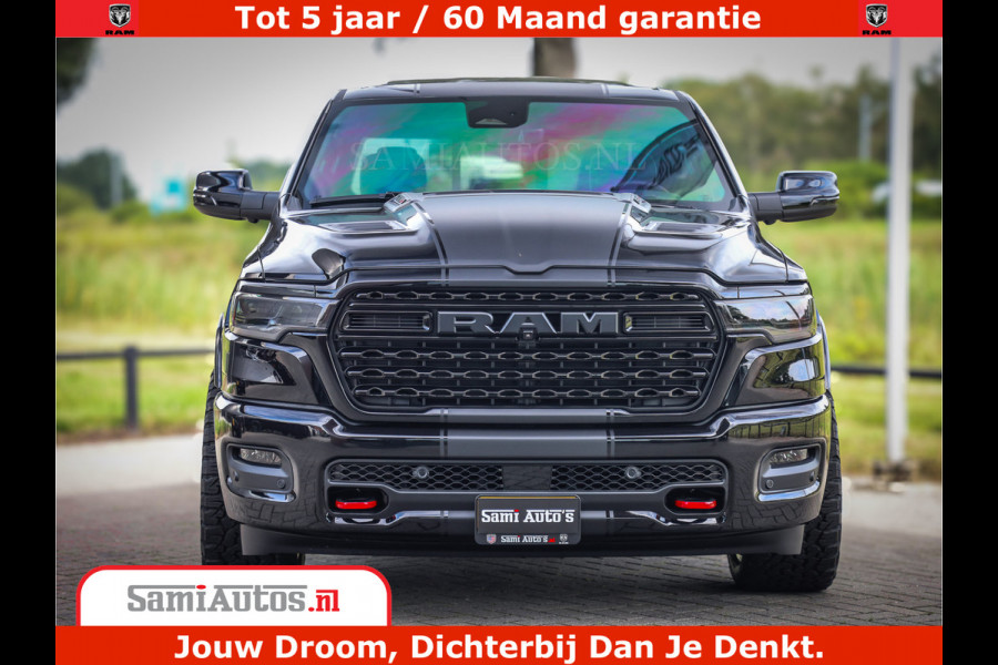 Dodge Ram 1500 Limited Night High Output 540HP 706Nm | Massage + Full Option | De Meest Luxe en Volle Pick-Up in zijn Klasse | Comfortabele Dubbele Cabine met Royale 5 Zitplaatsen | BPM vrij | Nu Leverbaar uit Voorraad | Voorraad Nr 2328 - 5157