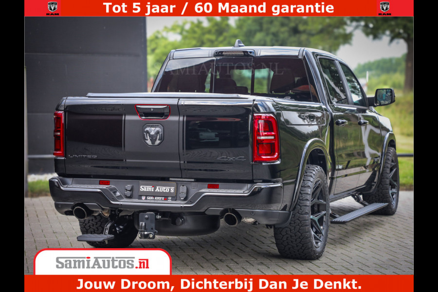 Dodge Ram 1500 Limited Night High Output 540HP 706Nm | Massage + Full Option | De Meest Luxe en Volle Pick-Up in zijn Klasse | Comfortabele Dubbele Cabine met Royale 5 Zitplaatsen | BPM vrij | Nu Leverbaar uit Voorraad | Voorraad Nr 2328 - 5157