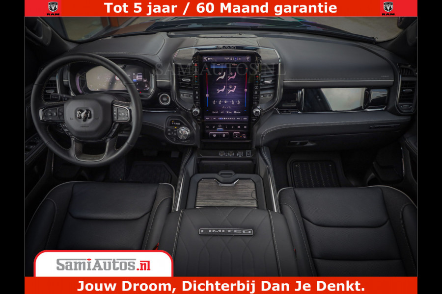 Dodge Ram 1500 Limited Night High Output 540HP 706Nm | Massage + Full Option | De Meest Luxe en Volle Pick-Up in zijn Klasse | Comfortabele Dubbele Cabine met Royale 5 Zitplaatsen | BPM vrij | Nu Leverbaar uit Voorraad | Voorraad Nr 2328 - 5157