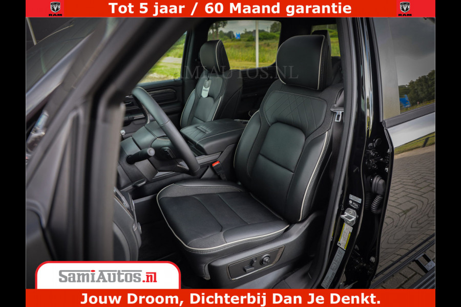Dodge Ram 1500 Limited Night High Output 540HP 706Nm | Massage + Full Option | De Meest Luxe en Volle Pick-Up in zijn Klasse | Comfortabele Dubbele Cabine met Royale 5 Zitplaatsen | BPM vrij | Nu Leverbaar uit Voorraad | Voorraad Nr 2328 - 5157